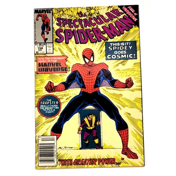 Accents Spectacular Spiderman 158 1989 Vf Spiderman Gain Cosmic